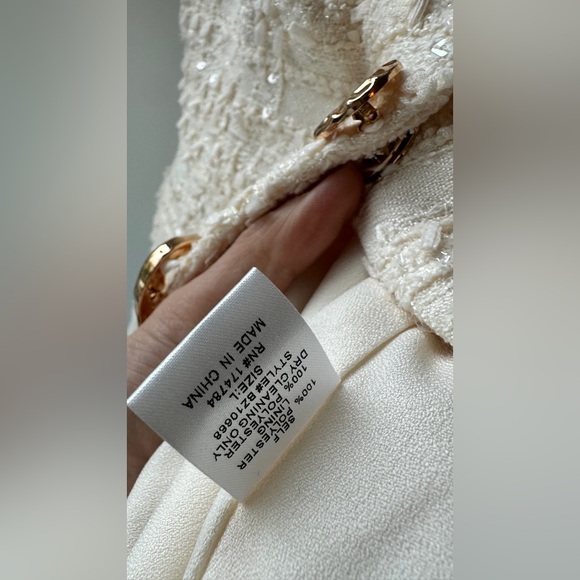 Blithe LA Cream Textured Vest & Skirt Set P2P 18” Waist 15.5” | 710 - Picture 10 of 12